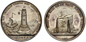 MEDAILLEN 
 MEDAILLEURE 
 LOOS, Daniel Friedrich, * 1735, Altenburg, † 1819 Berlin 
 Medaille o. J., Geschenk für junge Menschen. Leuchtturm und Sc...