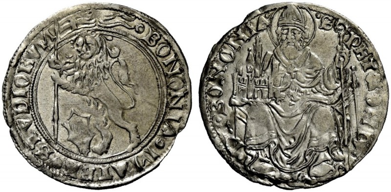 Bologna. Bentivoglio Conservatori, 1463-1506. Grossone, AR 3,23 g. BONONIA MATER...