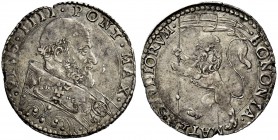 Bologna. Pio IV (Giovannangelo de’Medici), 1559–1565. Bianco, AR 4,83 g. ·PIVS·IIII·PONT·MAX· Busto a d., con piviale ornato. Rv.·BONONIA·MATER STVDIO...