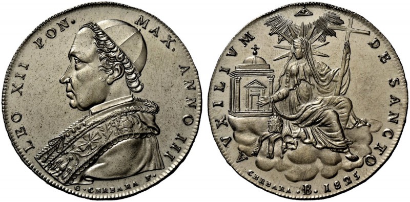 Bologna. Leone XII (Annibale Sermattei della Genga), 1823–1829. Scudo romano ann...