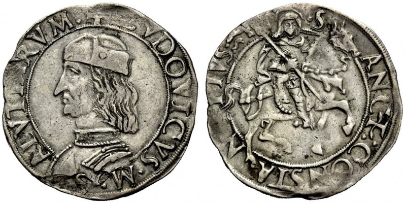 Carmagnola. Ludovico II di Saluzzo, 1475-1504. Cavallotto, AR 3,88 g. LVDOVICVS ...
