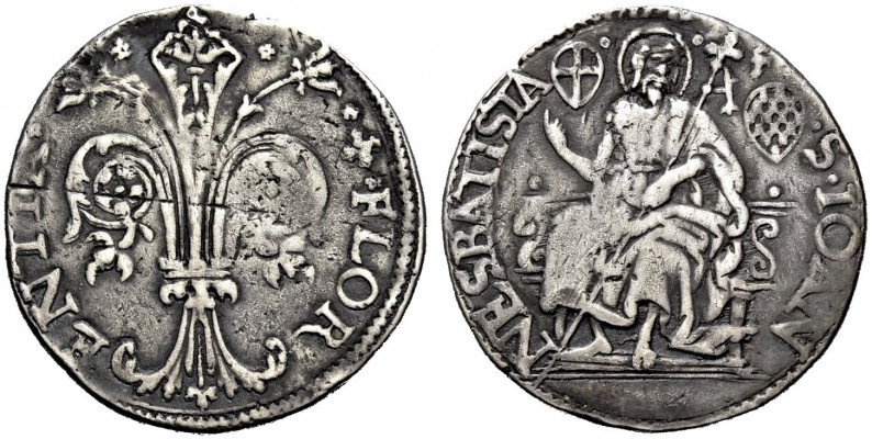 Firenze. Cotale, 1515 I semestre, AR 7,50 g. FLOR – ENTIA Giglio. Rv. S IOAN – N...