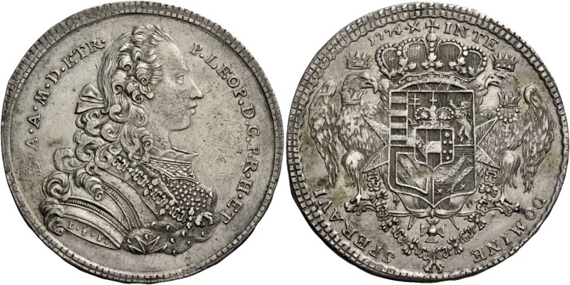 Firenze. Tallero per il levante 1774, AR 28,11 g. P LEOP D G P R H ET – B A A M ...