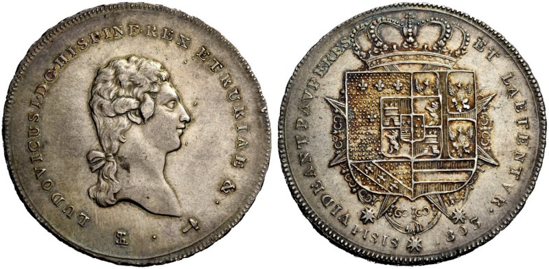 Firenze. Ludovico I di Borbone, 1801-1803. Francescone 1803. Pagani 6/b. MIR 415...