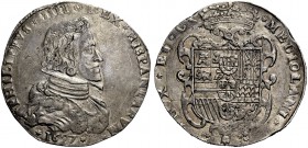Milano. Filippo IV di Spagna, 1621-1665. Scudo 1657, AR 27,57g. PHILIPPVS IIII REX HISPANIARVM Busto corazzato a d.; sotto, nel giro, 1657. Rv. MEDIOL...
