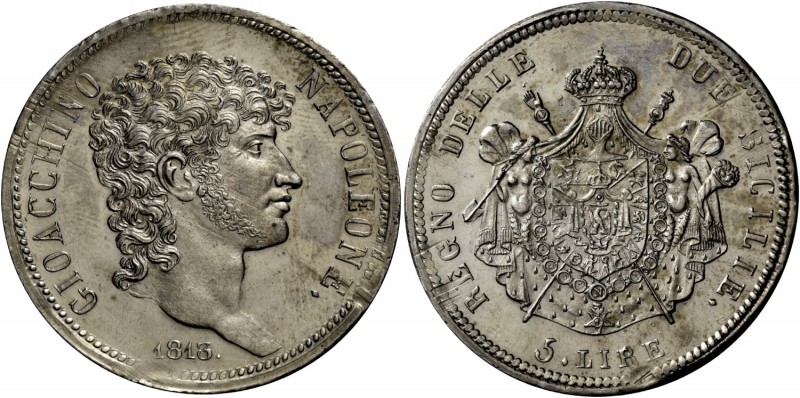 Napoli. Da 5 lire 1813. Pagani 58a. Pannuti-Riccio 13. MIR 441/1.
 Rara. Lievi ...