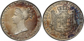Parma. Maria Luigia d’Austria, 1815-1847. Da 5 lire 1815. Pagani 5. MIR 1093/1.
 Patina iridescente, migliore di Spl
