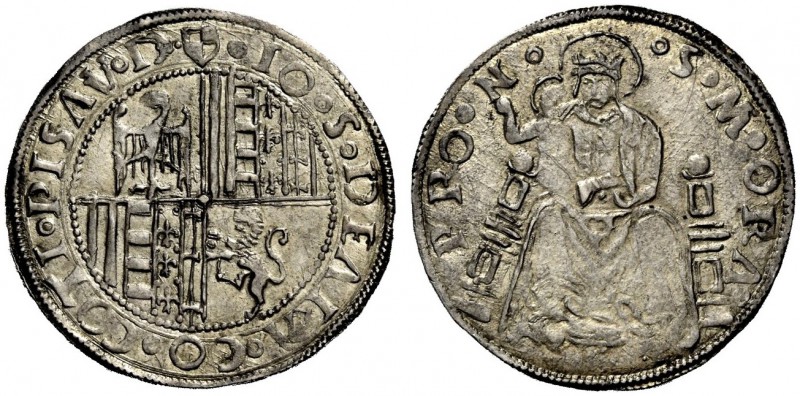 Pesaro. Giovanni Sforza, 1480-1500 e 1503-1510. Grosso, AR 2,18 g Armetta IO S D...