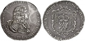 Retegno. Antonio Teodoro Trivulzio principe del S.R.I. e barone di Retegno, 1676-1678. Doppio filippo 1676, AR 55,40 g. THEODORVS TRIVLTIVS S R I ET V...