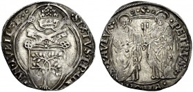 Roma. Sisto IV (Francesco della Rovere), 1471-1484. Grosso del Giubileo 1475, AR 3,45 g. SIXTVS PP IIII – AN IVBILEI Stemma sormontato da triregno chi...