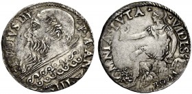 Roma. Giulio III (Giovanni Maria Ciocchi del Monte), 1550-1555. Giulio anno III, AR 3,15 g. IVLIVS III P M AN – III Busto con piviale ornato a s. Rv. ...