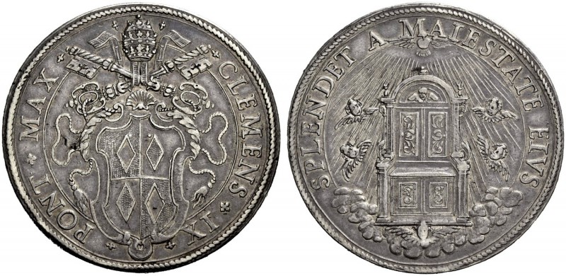 Roma. Clemente IX (Giulio Rospigliosi), 1667-1669. Piastra, AR 31,96 g. CLEMENS ...