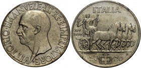 Savoia. Da 20 lire anno XIV/1936. Pagani 681. MIR 1130a.
 Rara. q.Fdc
 Sigillata Bazzoni.