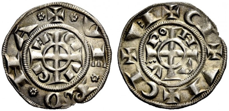 Verona. Epoca di Federico II di Svevia, 1218-1250. Grosso da 20 denari piccoli v...