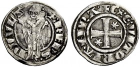 Volterra. Ranieri de’Ricci vescovo, 1291-1301. Grosso da 20 denari, AR 1,75 g. R EPS – D’VVLT’ Il Vescovo, mitrato, stante di fronte con pastorale e b...