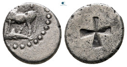 Thrace. Byzantion circa 340-320 BC. Diobol AR