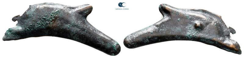 Scythia. Olbia circa 437-410 BC. 
Cast dolphin Æ

25 mm, 1,34 g



very f...