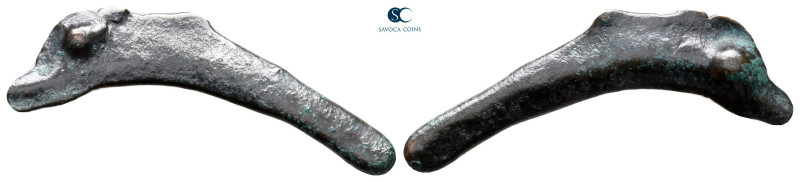 Scythia. Olbia circa 437-410 BC. 
Cast dolphin Æ

28 mm, 1,15 g



very f...
