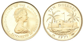 Bahamas 1971 10 Dollars . (4,02 g), Festung. KM:25, Fr:11 Proof