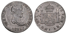 Bolivien 1821 1/2 Real in Silber Ferdinand VIII 1,65g Prachtexemplar in fast unzirkuliert