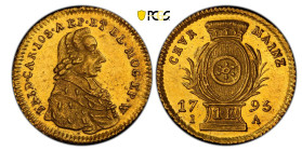 Maiz 1795 IA Kreuzer in Gold seltene Erhaltung fast FDC PCGS SP 62 Cert.No: 45153329