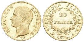 Frankreich AN 14 A 20 Francs Gold 6,45g selten bis unzirkuliert