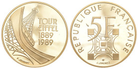 Frankreich 1989 5 Francs Gold 14g KM968b Proof
