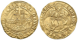 Great Britain 1509-1547 Königreich. Henry VIII. Angel O.J Selten Gold 5.09 g. Spink 2265. Fr. 155 vorzüglich