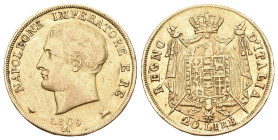 Italien 1809 M Königreich. Napoleone I. 1805-1814. 20 Lire , Milano. 6.44 g. Mont. 206. Pagani 19. Fr. 7. Sehr schön