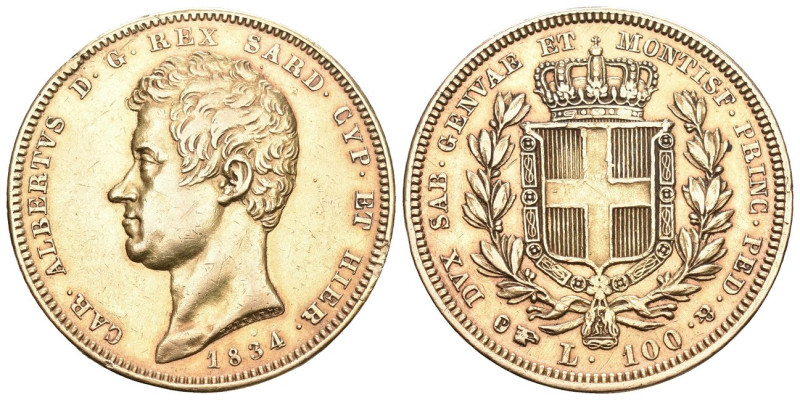 Sardinien 1834 Carlo Alberto 1831-1849 100 Lire , Turin. Fr: 1138 KM: 133.1 Mont...