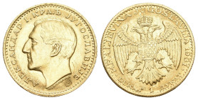 Jugoslawien 1931 Alexander I. 1921-1934. Dukat , Belgrad. Mit Reinheitsgarantiestempel "Schwert" (Bosnien). 3.47 g. Schl. 5. Fr. 5. Vorzüglich-FDC / E...