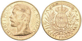 Monaco 1895 A Albert I. 1889-1922. 100 Francs , Paris. Gadoury MC124. Fr. 13. sehr schön bis vorzüglich