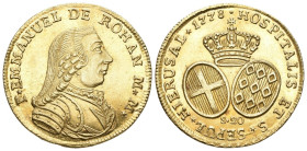 Malta 1778. Emmanuel de Rohan, 1775-1797. 20 Scudi Friedb. 43, Schembri 1 Gold Prachtexemplar fast FDC