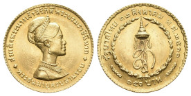 Thailand 1968 Rama IX. Bhumibol Adulyadej, seit 1946 150 Baht GOLD BE2511 36. Geburtstag der Königin Sirikit. 3,75 g. 900/1000. Stempelglanz