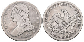 USA. ½ Dollar 1838, Liberty Capped Bust Type.Silber 13g KM 65 sehr schön