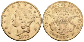 USA 1873 20 Dollar Gold 33,4g seltenes Jahr bis vorzüglich