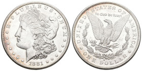 USA 1881 Morgan Dollar San Ferncisco KM 110 Silber 26,8g fast FDC