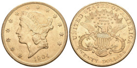 USA 1904 20 Dollar Gold 33,4g selten bis unzirkuliert