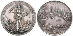 Schweiz | Switzerland | Suisse | Svizzera Basel. Medaille des Westfälischen Friedens, 1648. 44,22 mm, 27,87 g. SM 1100 Goppel-698. Silber. Von F. Fech...