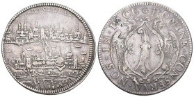 Schweiz | Switzerland | Suisse | Svizzera BASEL, STADT Taler o.J. (um 1690). Stempel von G. Leclerc. DOMINE CONSERVA NOS IN PACE. Basilisken halten da...