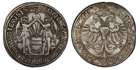 Schweiz | Switzerland | Suisse | Svizzera Zug Taler 1565, sog. Engeltaler. Zwei Engel mit dem Zugerwappen halten einen Reichsapfel. Rv. Gekrönter und ...