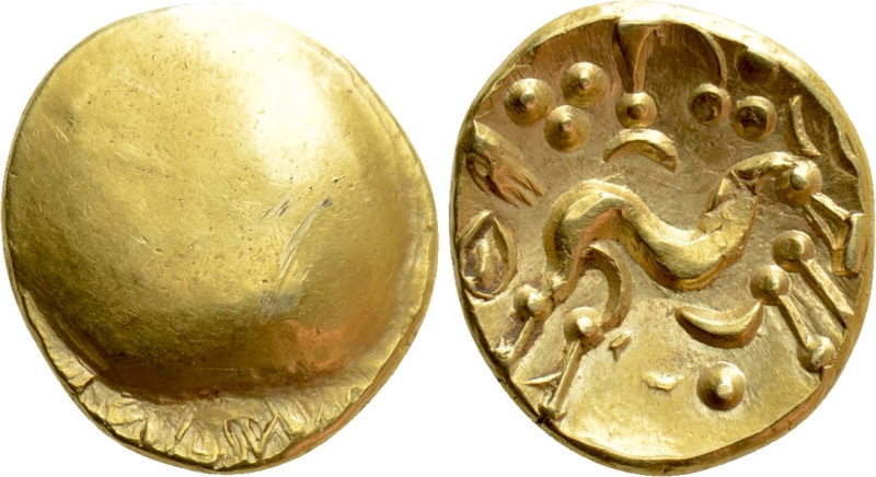 WESTERN EUROPE. Northeast Gaul. Ambiani. Uninscribed GOLD Stater (Circa 60-30 BC...