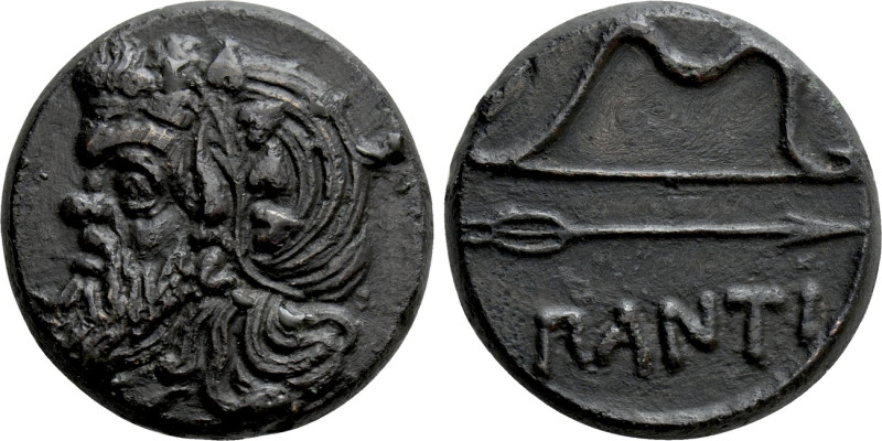 CIMMERIAN BOSPOROS. Pantikapaion. Ae (Circa 340-325 BC).

Obv: Wreathed head o...