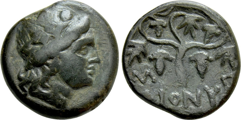 MOESIA. Dionysopolis. Ae (3rd-2nd century BC). 

Obv: Wreathed head of Dionyso...