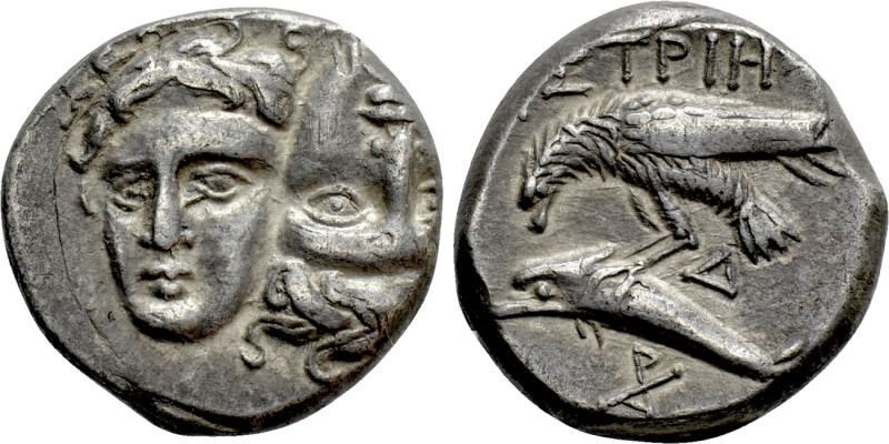 MOESIA. Istros. Drachm (Circa 420-340 BC). 

Obv: Facing male heads, the right...