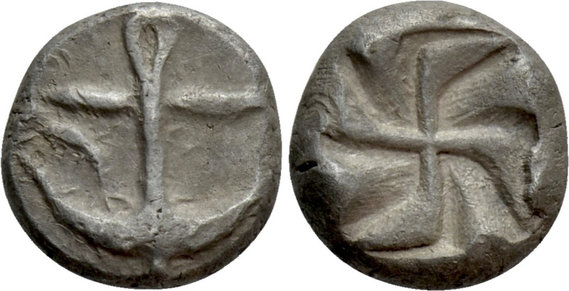 THRACE. Apollonia Pontika. Drachm (Circa 550-540/35 BC). 

Obv: Anchor; crayfi...
