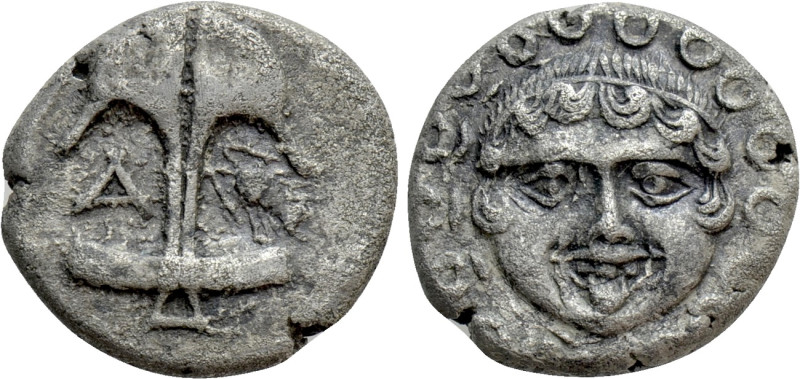 THRACE. Apollonia Pontika. Drachm (Circa 470-435 BC). 

Obv: Upright anchor; c...