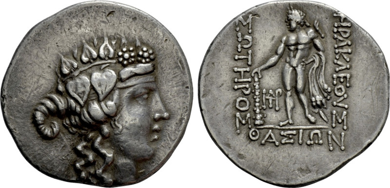 THRACE. Thasos. Tetradrachm (Circa 148-90/80 BC). 

Obv: Head of Dionysos righ...
