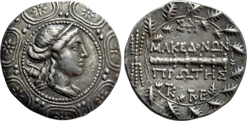 MACEDON UNDER ROMAN PROTECTORATE. First Meris. Tetradrachm (Circa 167-148 BC). A...