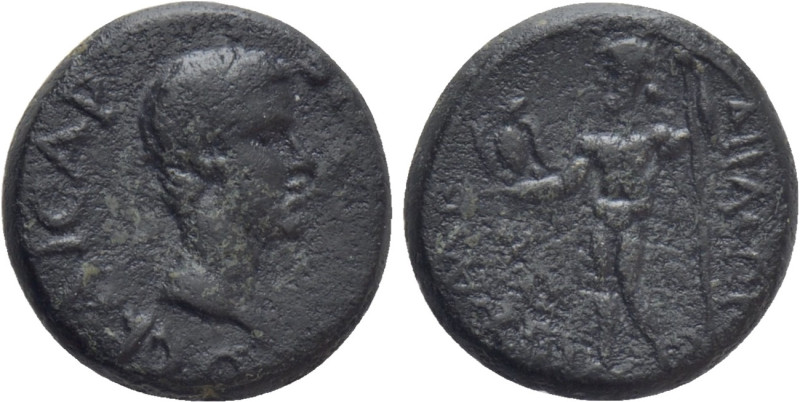 AEOLIS. Aegae. Britannicus (41-55). Ae. Chaleos, magistrate. Struck under Claudi...